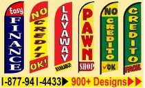 Flags Windless Finance Pawn Tax Loan Insurance Feather Banner Flags and Kits